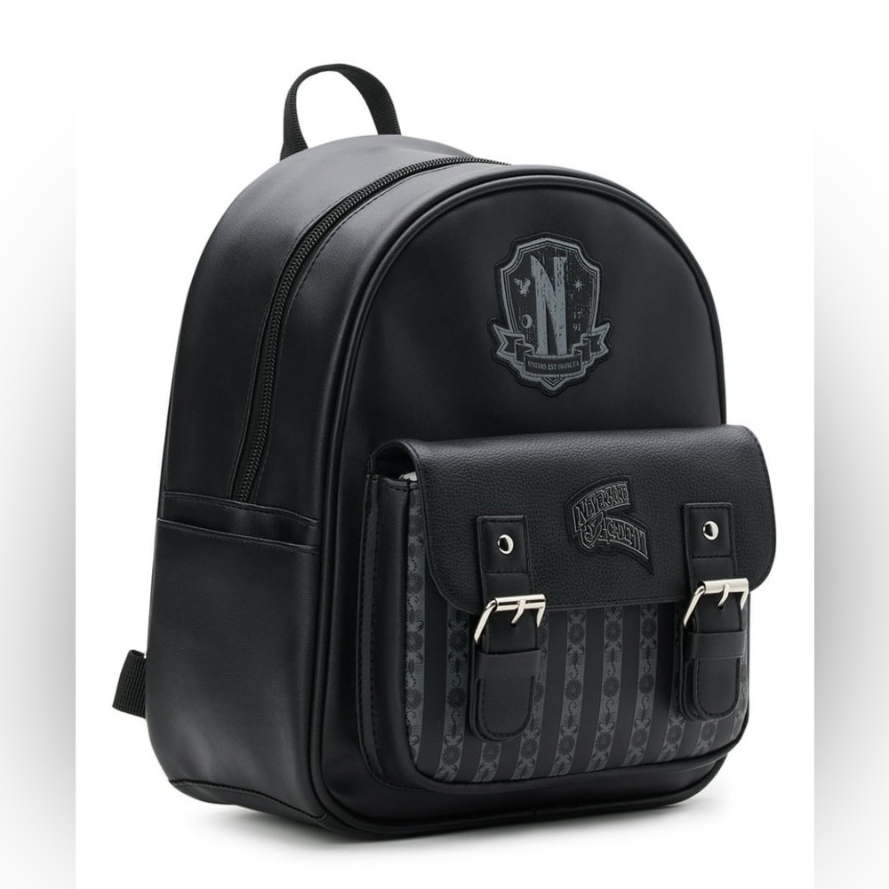 Wednesday Addams Faux Leather Mini Backpack